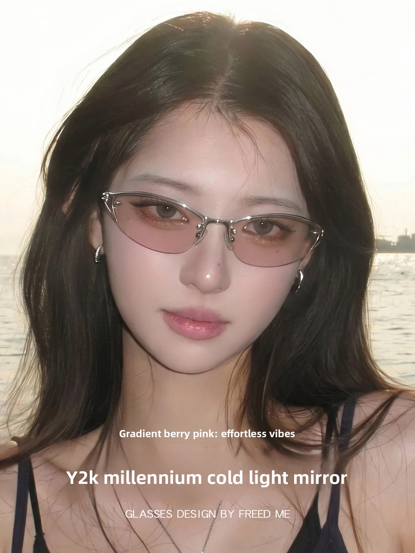 Y2K Semi-Rimless UV400 Sunglasses