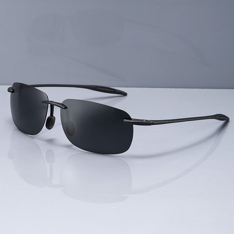 Polarized TR90 Frameless Sunglasses UV400 Protection