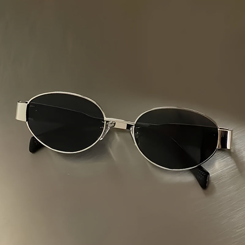 Oval Metal Personality Sunglasses for Women Retro Sunglasses