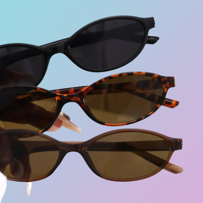 Oval Frame Sunglasses UV400 Protection
