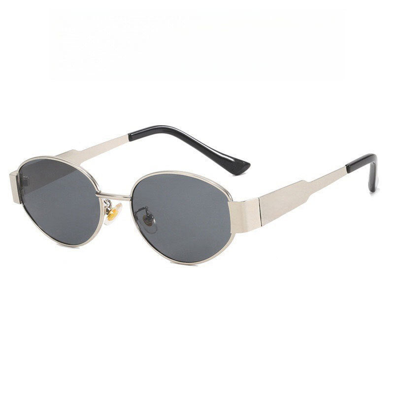 Oval Metal Personality Sunglasses for Women Retro Sunglasses