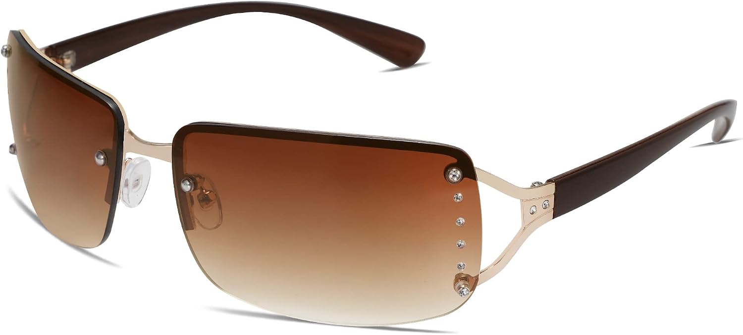Glarelow Edge rimless rectangle sunglasses