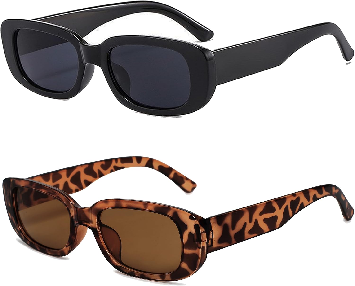 Glarelow Retro Y2K 90s rectangle sunglasses