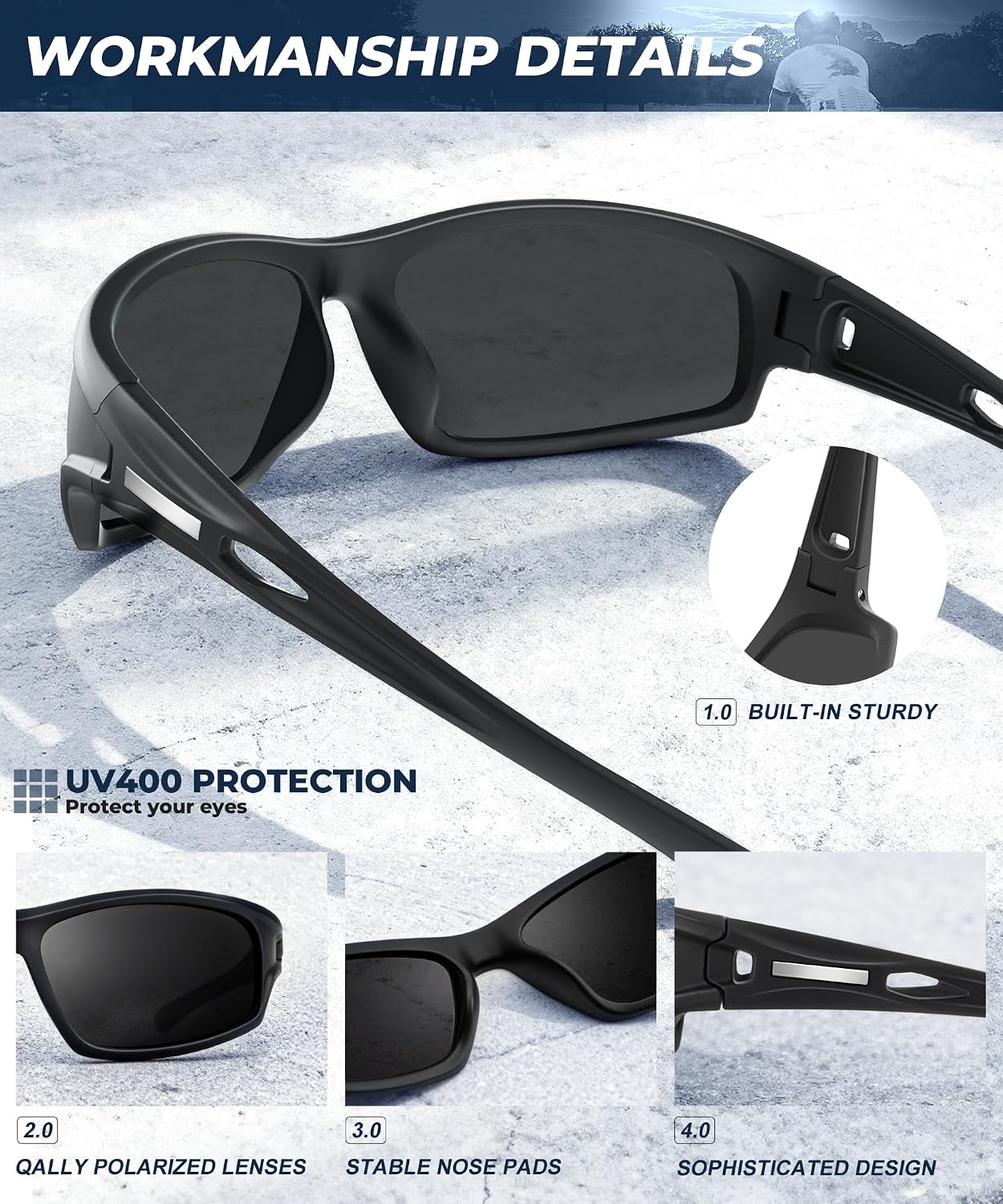 Glarelow Trail sunglasses detail