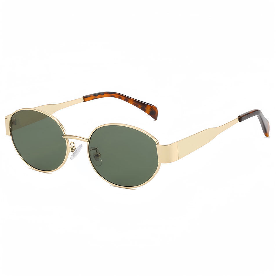 Oval Metal Frame Sunglasses UV400