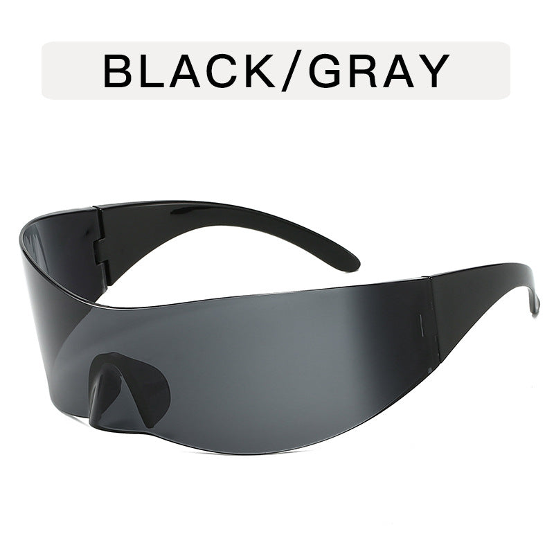 Frameless one-piece sunglasses
