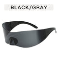 Frameless one-piece sunglasses