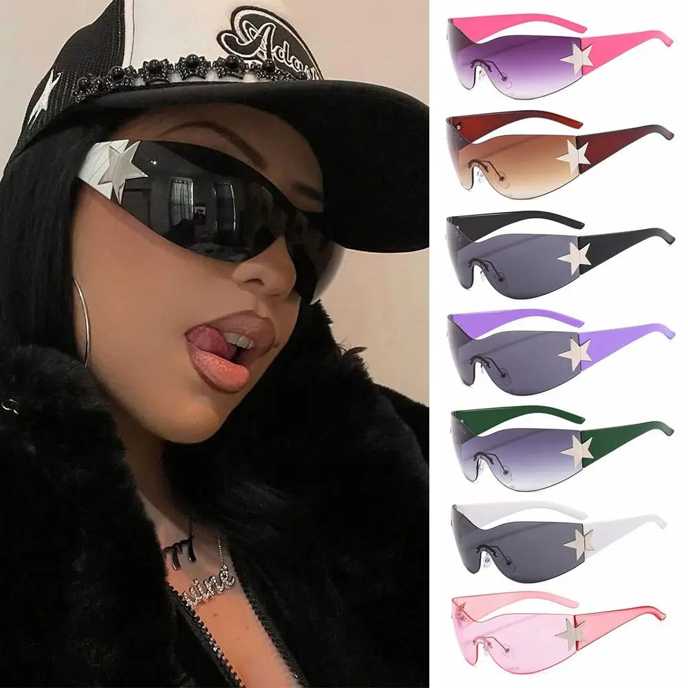 Glarelow Punk sunglasses on model