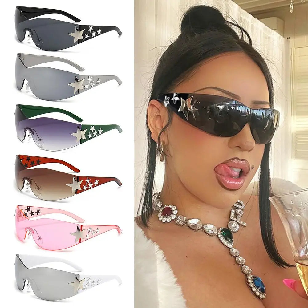 Glarelow Starlight Y2K wrap sunglasses
