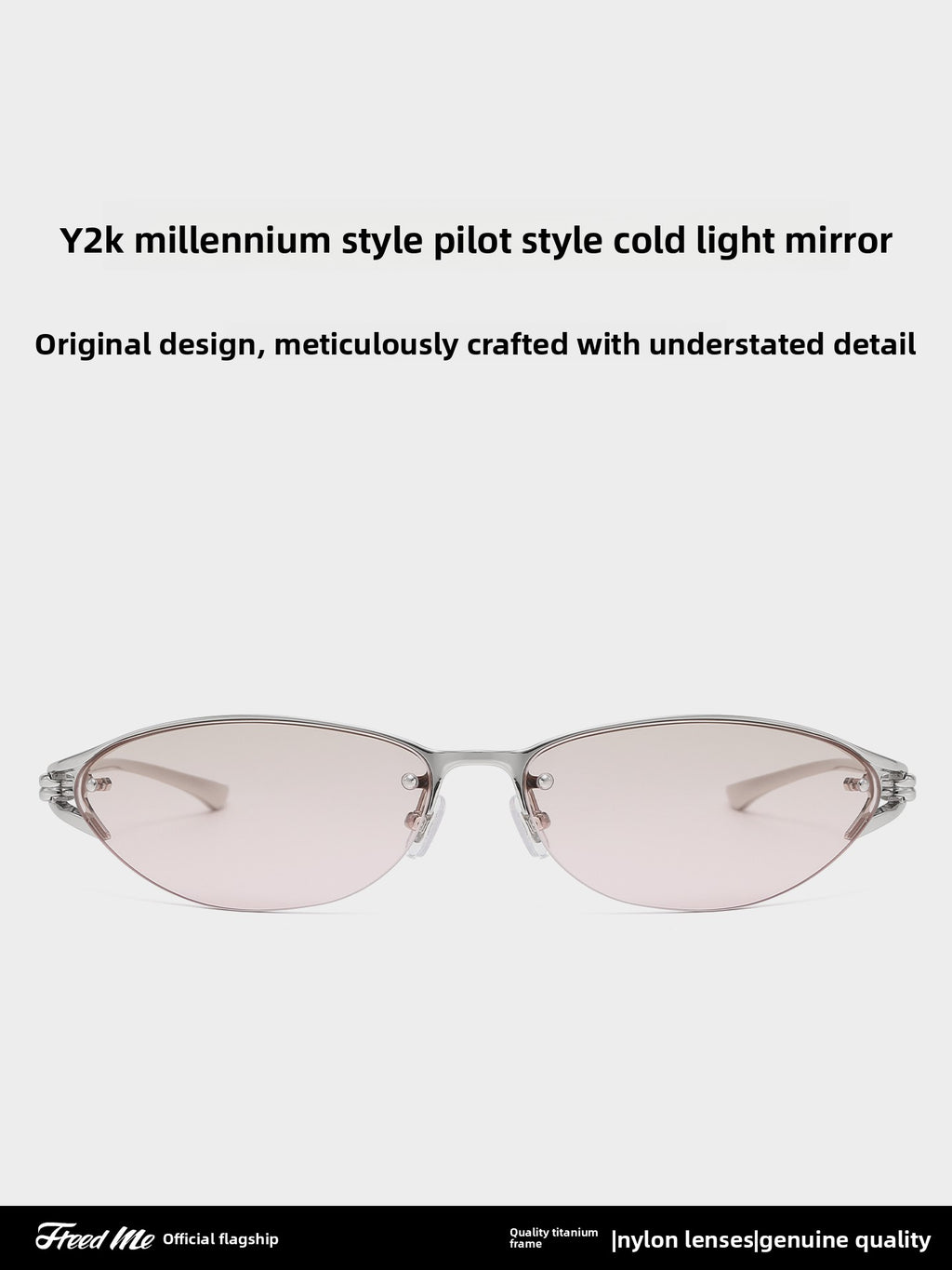 Y2K Semi-Rimless UV400 Sunglasses