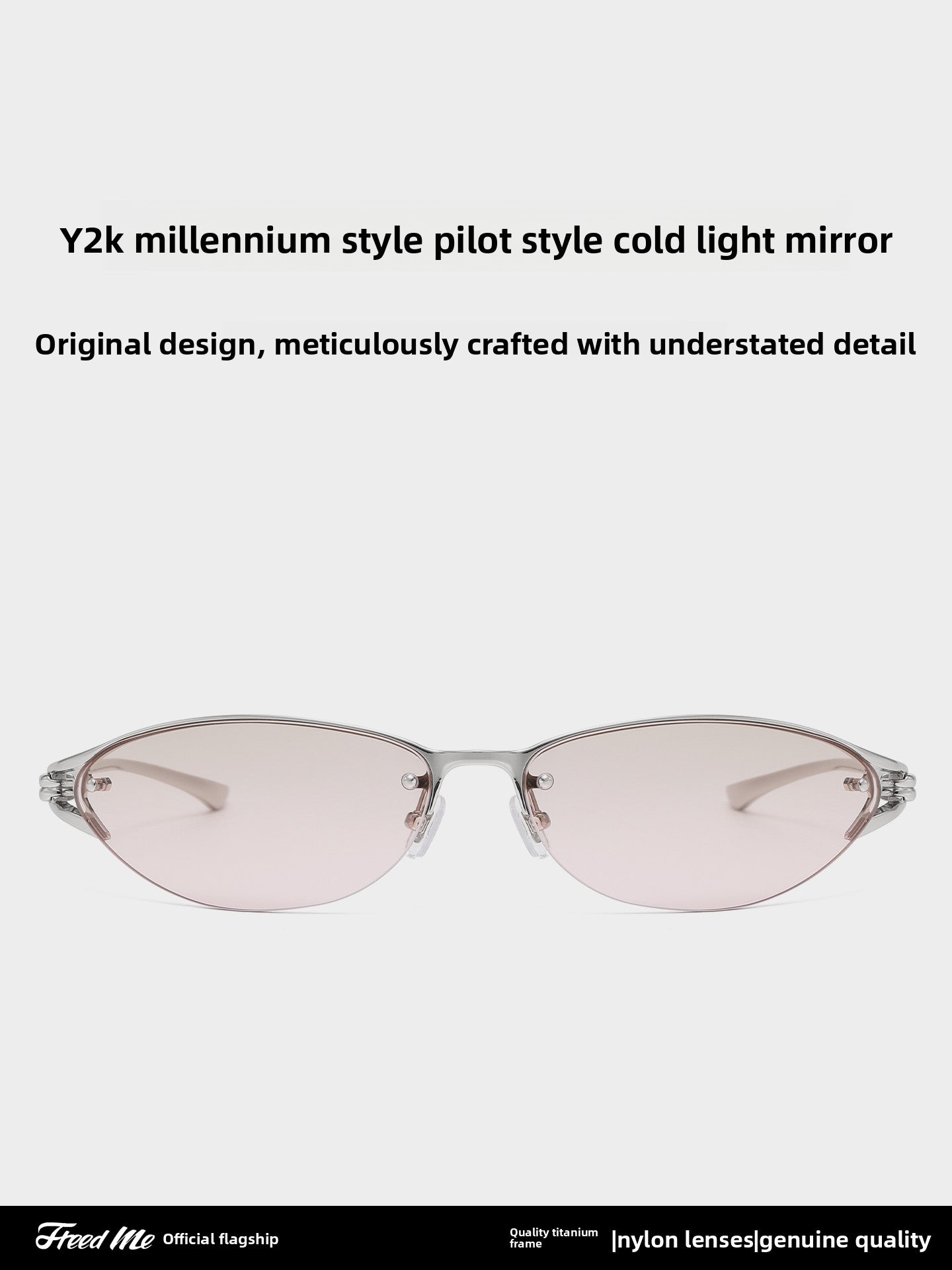 Y2K Semi-Rimless UV400 Sunglasses