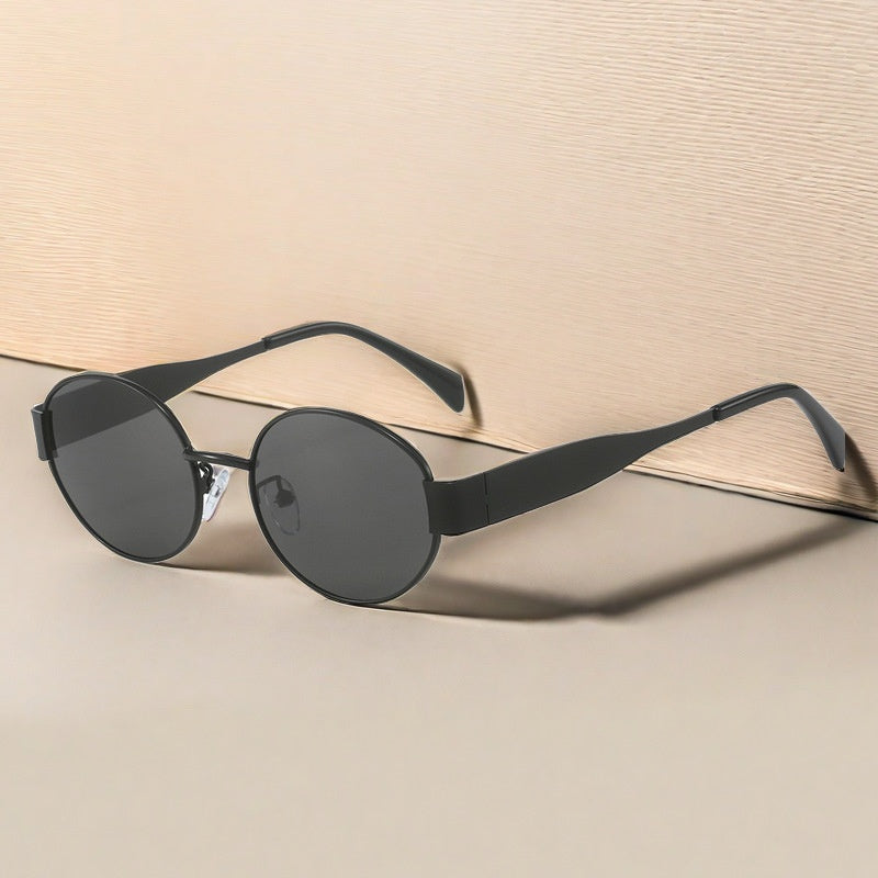 Oval Metal Frame Sunglasses UV400