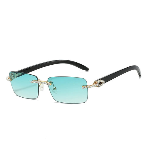 Diamond Cut Frameless Sunglasses