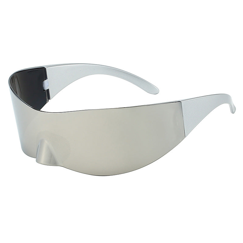 Frameless one-piece sunglasses