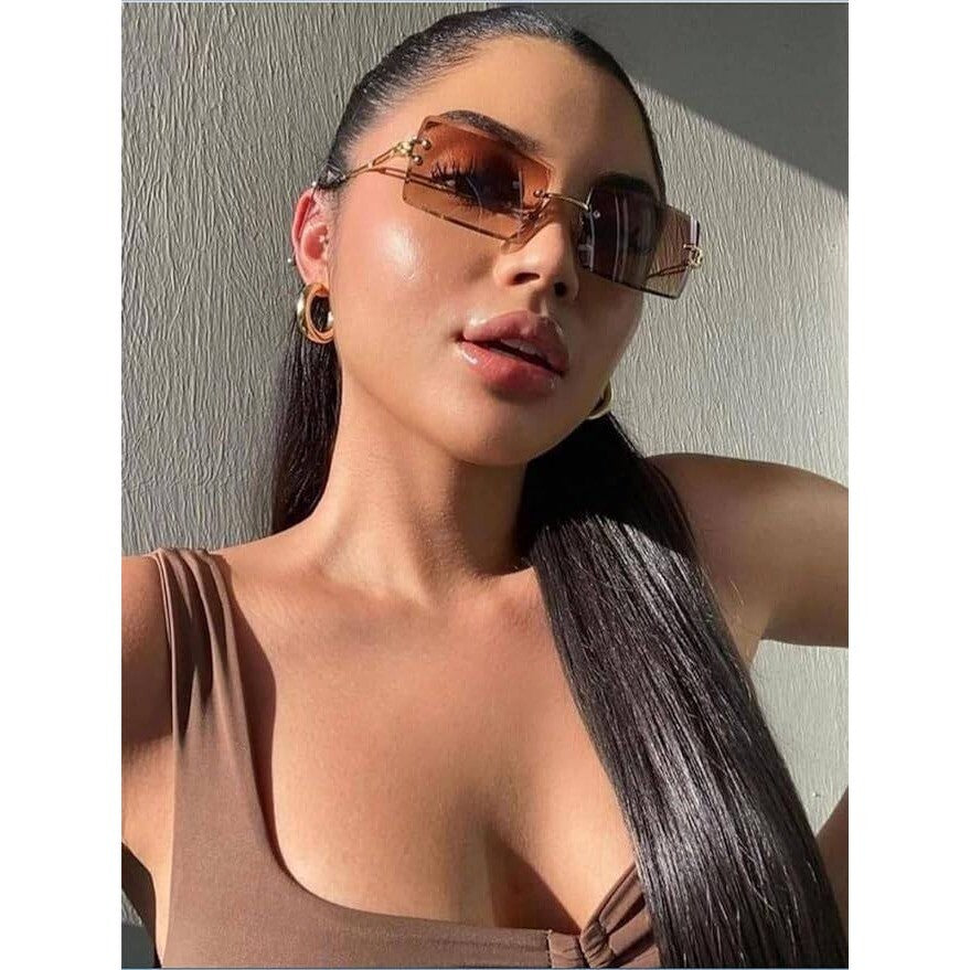 Glarelow Square rimless sunglasses